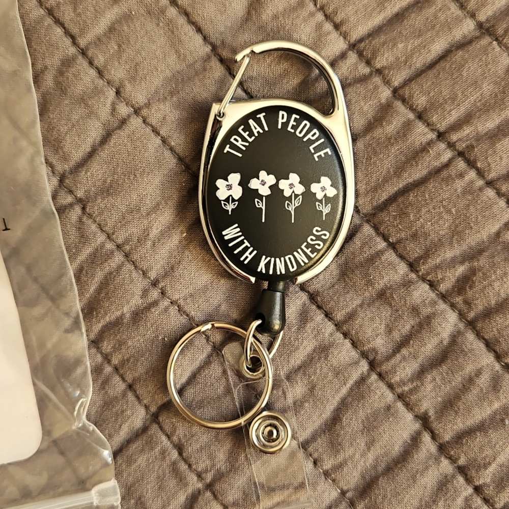 Treat people with kindness lanyard thirty one